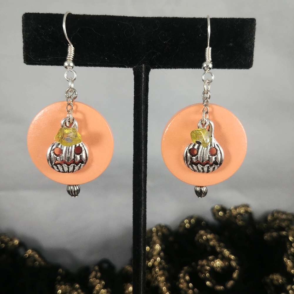 Halloween earrings Jack-o'-lantern / pumpkin